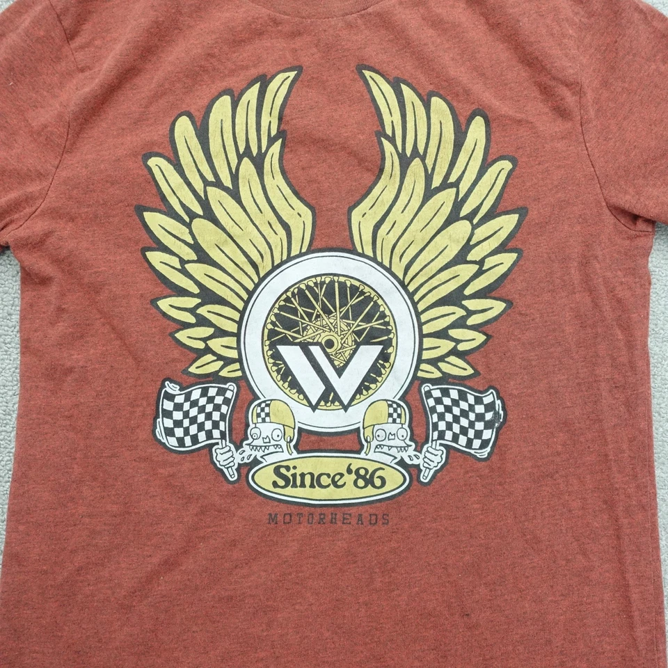 Camiseta Shaun Blanca Niños Talla L Roja Manga Corta Cuello Redondo Pullover Mezcla Algodón Foto 2 de 4