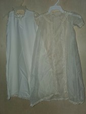 Vintage Baby Christening Clothing In Amazing Shape 2 Pc Dress, Booties and Hat