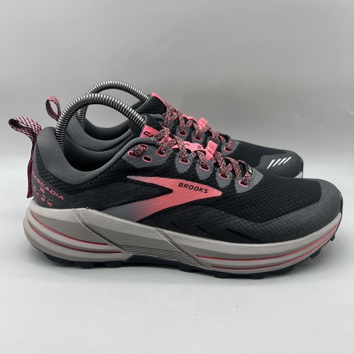 Brooks Cascadia 16 GTX Trail Turnschuhe Damengröße 8,5 B grau pink Laufschuhe