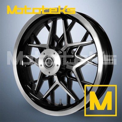 16X5.5 RAZOR MAG WHEEL BLACK MACHINE FOR HARLEY SOFTAIL REAR PRODIGY STYLE