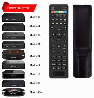 Replacement Remote Control for MAG 250 254 255 256 257 275 322 349 350 351 352