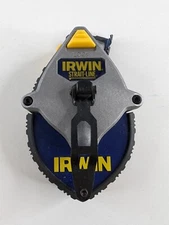 IRWIN STRAIT-LINE HAND REEL SNAP CHALK LINE MASONRY WOODWORKING CRAFTS - BLUE