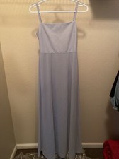 Show Me Your Mumu Lauren Tie Maxi Dress Steel Blue Chiffon