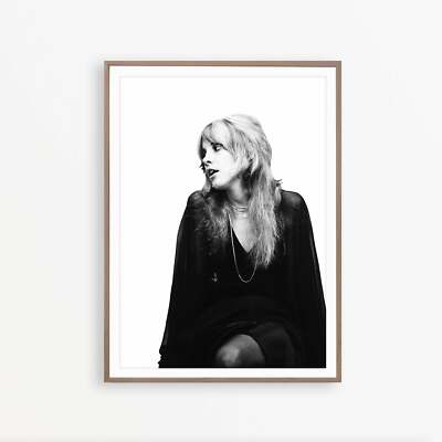 Stevie Nicks Music Star Black&White Wall Art Poster Print. Great Vanity Decor