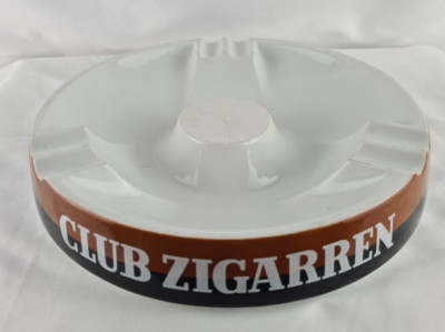 Vintage! Advertising Porcelain Stammtisch Ashtray - CLUB CIGARS - Advertising