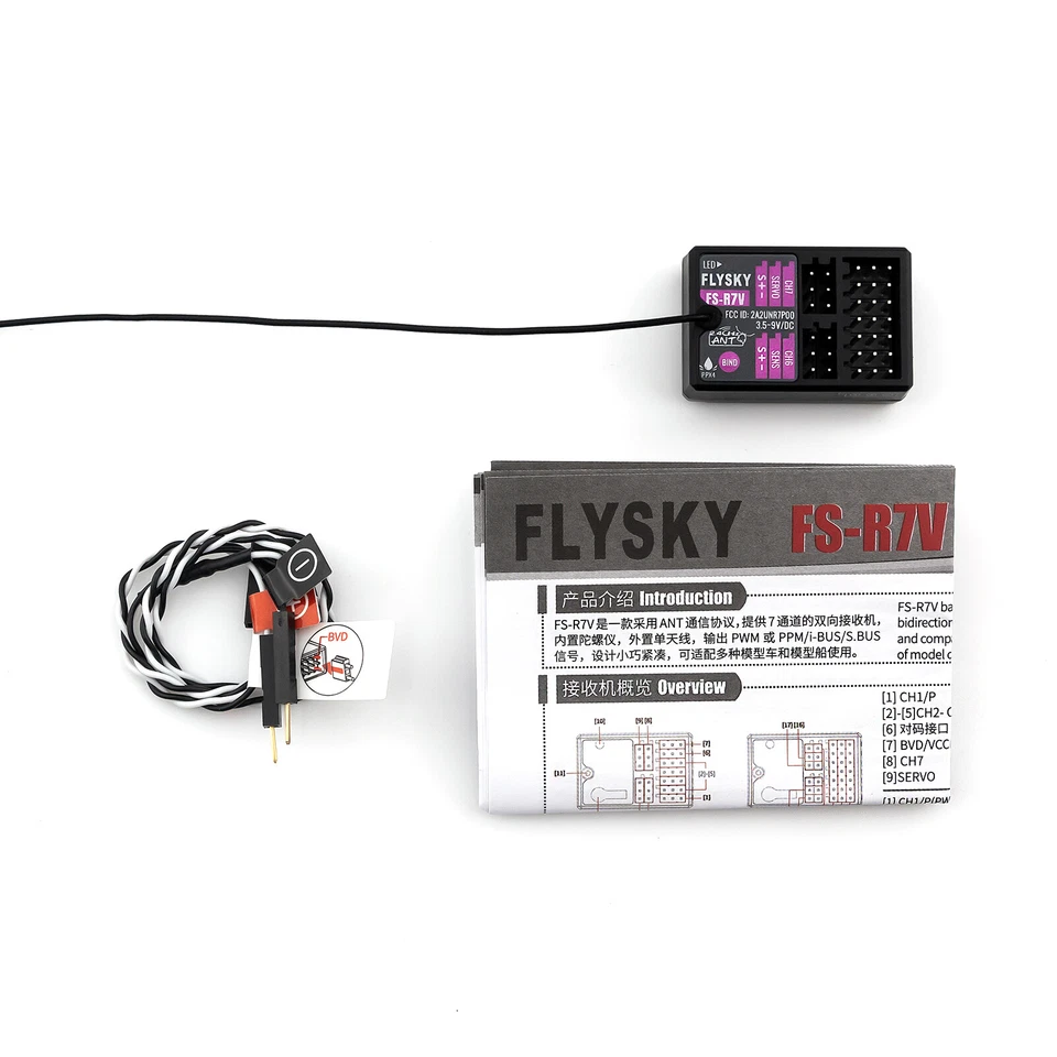 Flysky Empfänger FS-R7V 7CH 2,4Ghz Empfänger PPM/IBUS für ferngesteuertes Auto A7E9 - Bild 2 von 4
