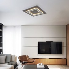 Lampe De Plafond Carrée Grise LED Pour Chambre 48 Cm