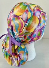 Easter Egg Medical Ponytail Pouch Surgery Scrub Cap Chef Hat