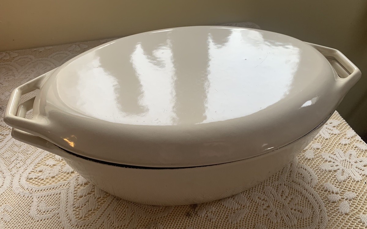 Enamel Casserole 4l Casserole Dish With Lid Hairy Bikers 4L White