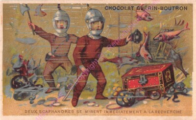 Chromo Chocolate Guerin Boutron Divers Two Diving Suits