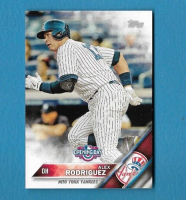 MLB ヤンキースレジェンド　バットカード 2016 Topps Opening Day Alex Rodriguez Yankees Baseball Card #OD-28