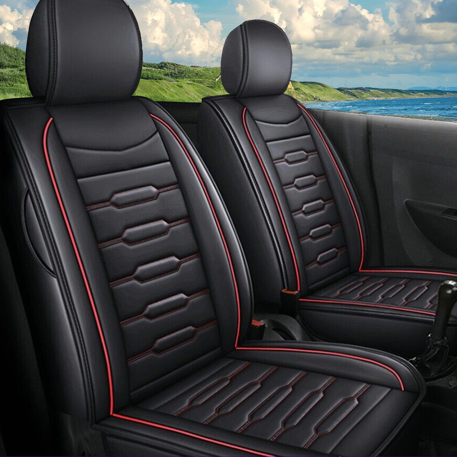 Car Seat Cover Cushion PU Leather Full Set Protector For Cadillac SRX 2010-2016-image