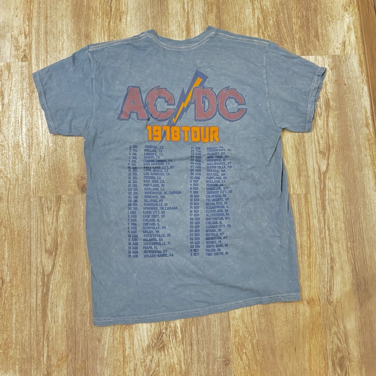 ACDC ツアー限定リトグラフ AC/DC 1978 Tour T- shirt vintage M | eBay