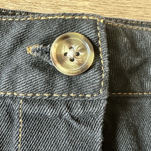 NWOT Forever 21 Black Dark Wash Denim Button Down A-line Mini Skirt Size Medium - Picture 4 of 5