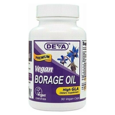 Vegan Borage Oil  90 vcaps By Deva Vegan Vitamins