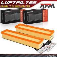 2x Luftfilter Filtereinsatz für Renault Clio II Kangoo Logan I Dacia Logan 1.5L