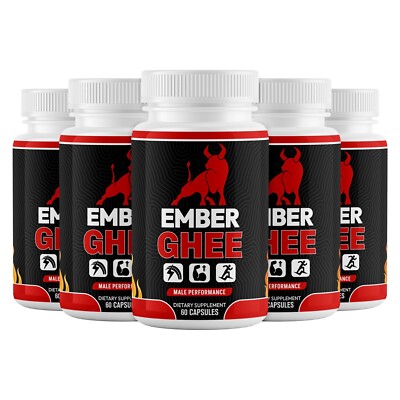 (5 Pack) Ember Ghee capsules for Men, EmberGhee Advanced Male Health Capsules