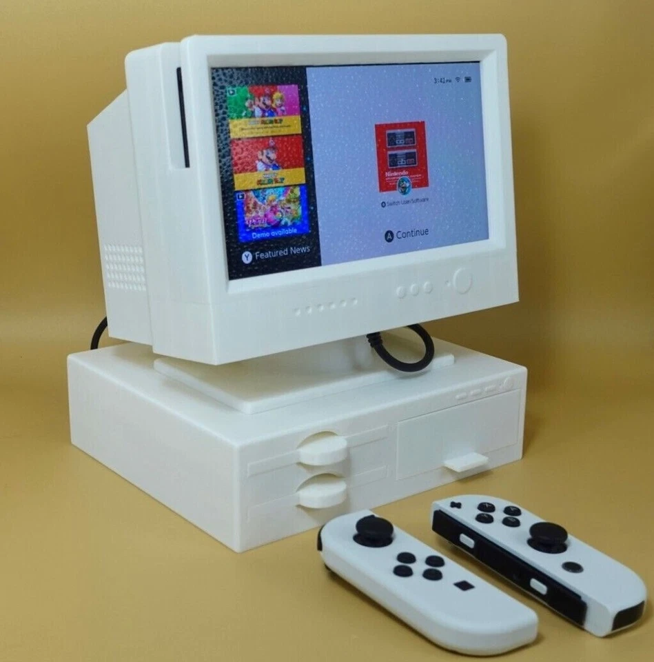 Base Pantalla Ordenador Retro Nintendo Switch OLED Original Impreso en 3D Foto 4 de 4