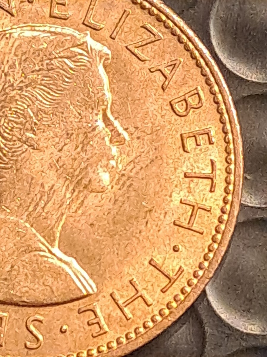 1958 New Zealand One Penny Queen Elizabeth II Tui Bird 9.6g 31mm