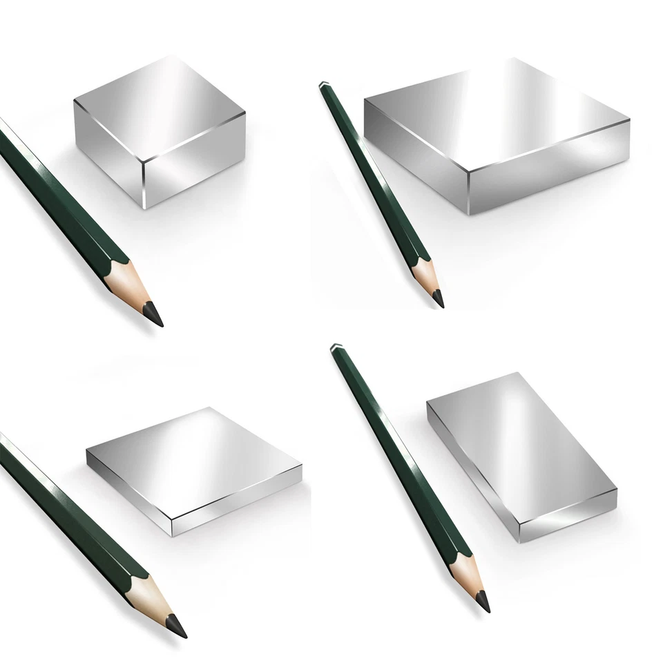 Neodym Magnet Magnete Quader groß ab 30mm 20KG-1000KG NdFeB N45 N52