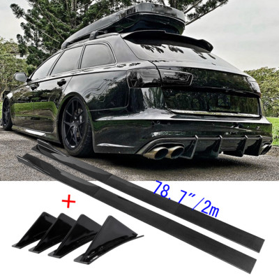 Heckstoßstange Diffusor Heckdiffusor + Seitenschweller für Audi A6 4F S6 RS6