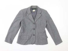 Harve Benard Womens Grey Pea Coat Blazer Size 4