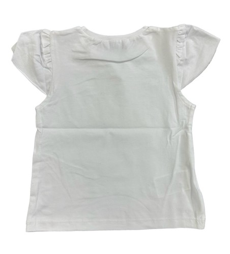 T-shirt bambina Mayoral fiori bianca tutte le taglie #REF67 - Foto 2 di 3