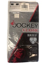 NOS New Vtg 1987 Jockey CLASSIC Brief Men's Navy Blue Y FRONT FLY Underwear 40