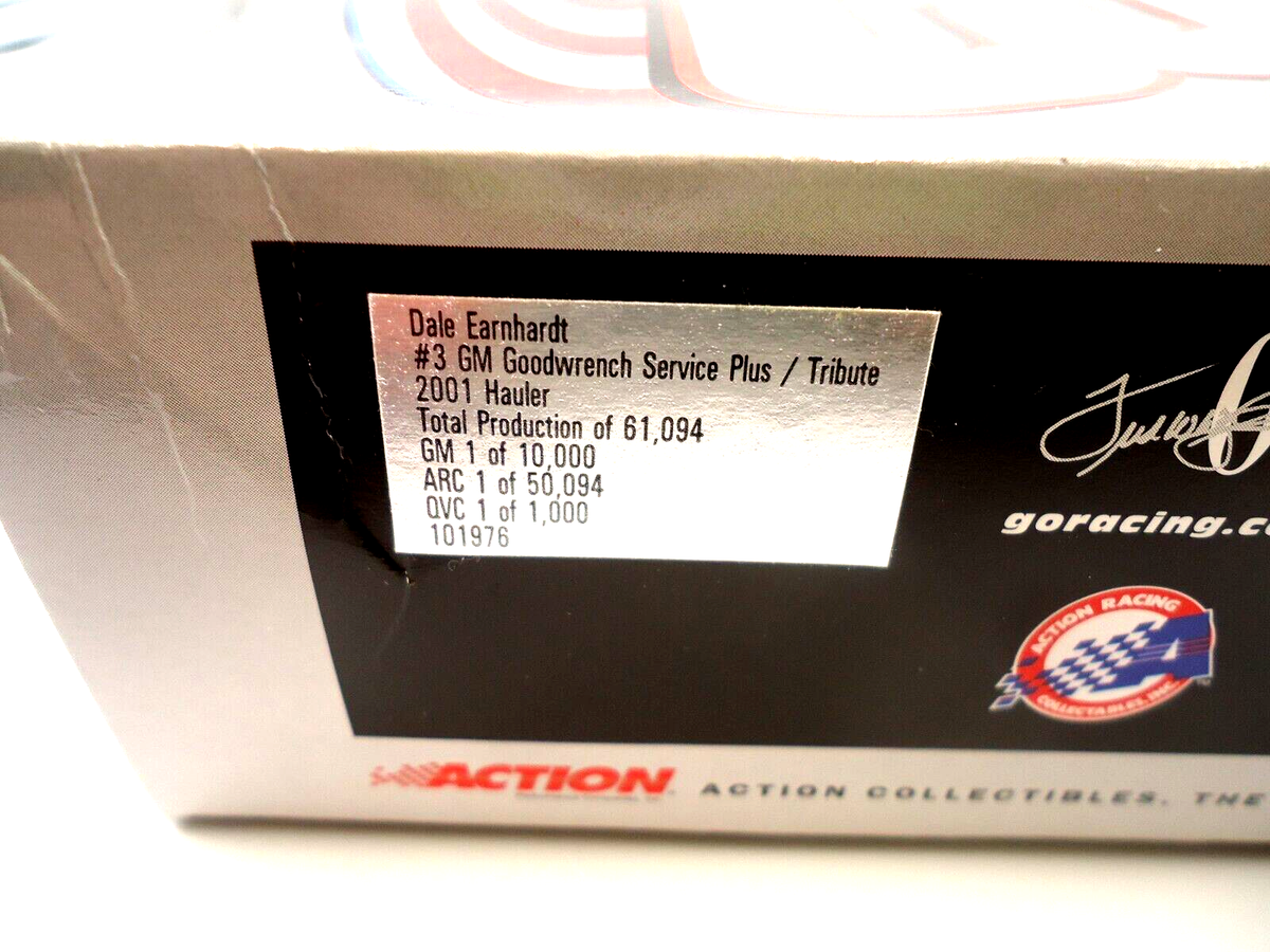 Action 2001 NASCAR #3 Dale Earnhardt Goodwrench Service Plus