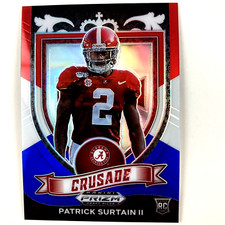 Patrick Surtain II 2021 Panini Prizm Draft Picks Red White & Blue #178 Alabama