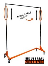 Heavy Duty Rolling Z Garment Rack - Orange Base