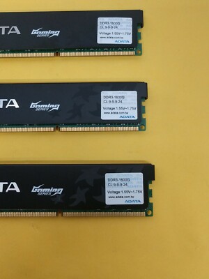 LOT OF 3X Adata Gaming Series ( 2GB PC3-12800U DDR3-1600