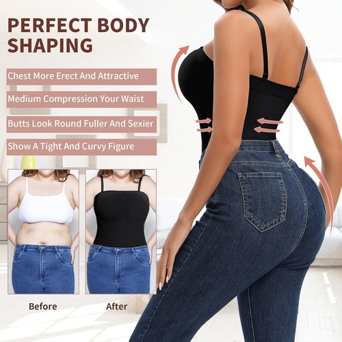 Women Strapless Shapewear Tummy Control Bodysuit Seamless Body Shaper Tube Top - Picture 5 of 32