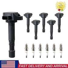 UF400 6pcs Ignition Coil and Iridium Spark Plug For 2003-2008 Honda Pilot 3.5L