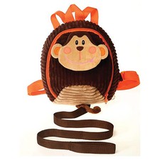 2 in1 Fiesta Plush Monkey Corduroy Safety Baby Toddler Kids Harness Backpack Bag