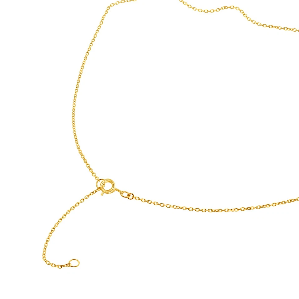 14K 真纯黄金精致妈妈脚本吊坠小饰品项链 16-18 英寸 — 第 4/4 张图片