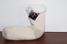 Cuddl Duds Womens Socks Slipper Sherpa Beige Pair Lined Faux Winter Size 4-10