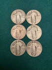 1925-1930 standing liberty quarter lot (6)