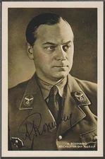 ✔️ GERMANY 3. Reich WWII Alfred Rosenberg SIGNATURE RARE POSTCARD- REPRODUCTION