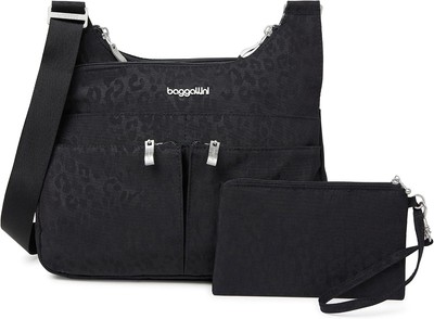 Baggallini Cross Over Crossbody Women 11x8.5 Medium Travel Bag Lightweight Water