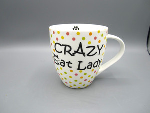 Tasse De Voyage Isolée 16 Oz Crazy Cat Lady - Acier Inoxydable - Neuf Sous Blister