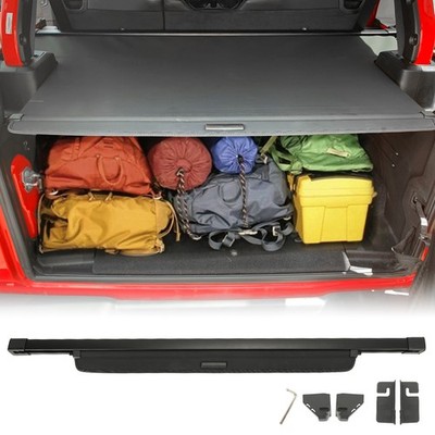 SUNPIE Retractable Trunk Cargo Cover for Jeep Wrangler JL JLU 2018-2023 4Door