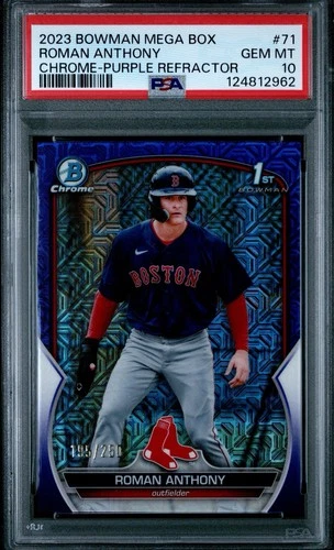 2023 Bowman Chrome 1st Roman Anthony #BCP-71 True Purple Refractor /250 PSA 10