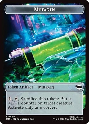 4x Mutagen/Robot Token, TMNT Tokens, MTG Token, 4 pack, Magic the Gathering