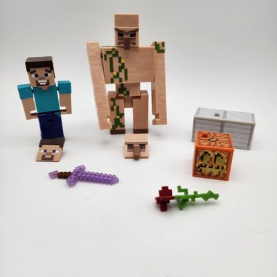 Minecraft Comic Maker Steve & Iron Golem Action Figure 2-Pack Loose 