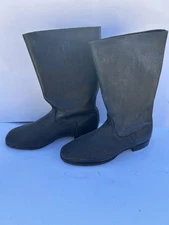 German WWII Jackboots Size 12 Reproduction with Leather Soles and Heel Irons