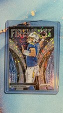2022-23 Panini Prizm No Huddle - Justin Herbert, Chargers Fireworks Silver Disco