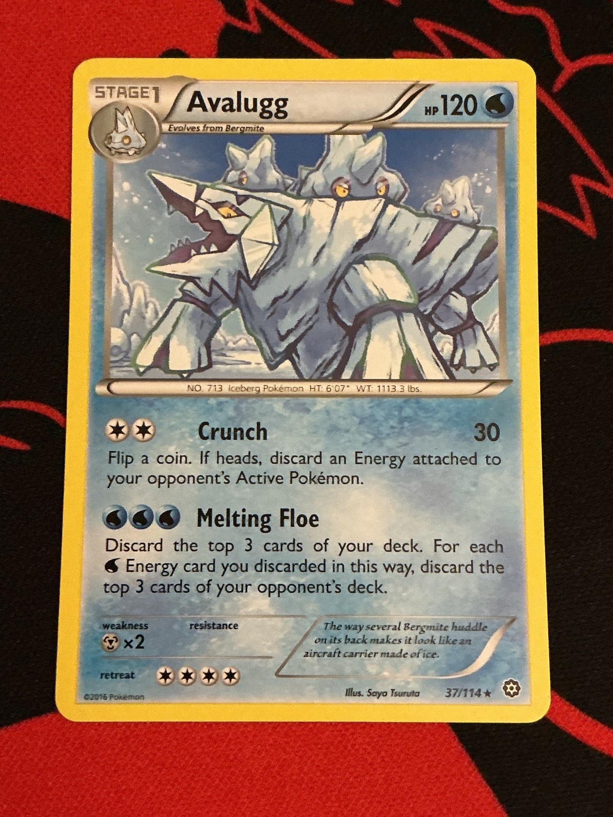 Avalugg 37/114 Rare Steam Siege Pokemon Lightly Played