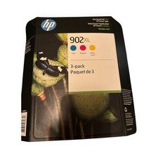 New Genuine HP 902XL Cyan Magenta Yellow 3PK Ink Cartridges Exp. Jan 2024