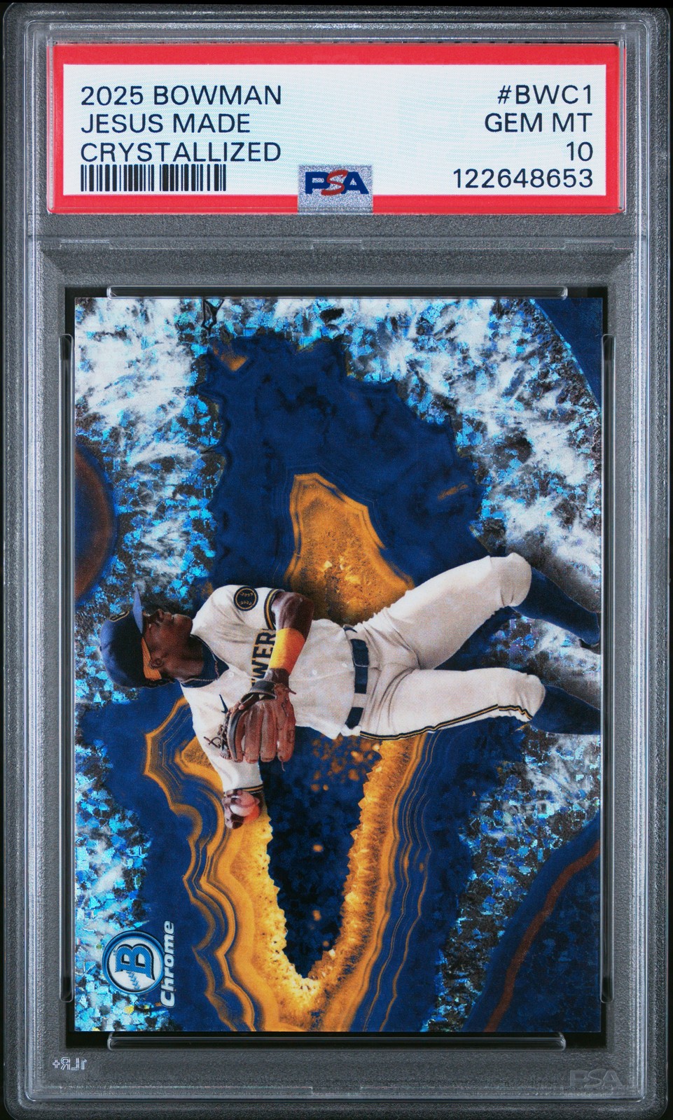 2025 BOWMAN CRYSTALLIZED #BWC1 JESUS MADE PSA 10